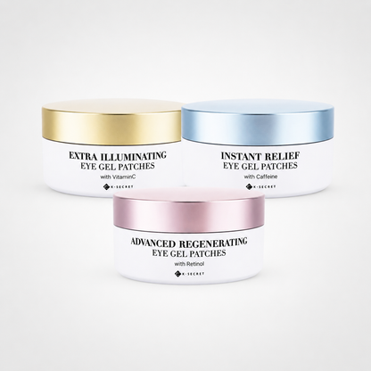 Mặt nạ mắt K-SECRET Instant Relief Eye Gel Patches (Caffeine/ Vitamin C/ Retinol) cấp ẩm, giảm thâm bọng mắt