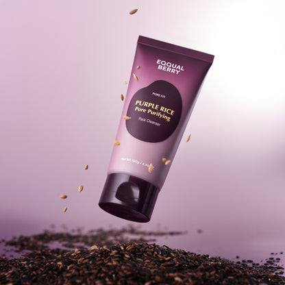 Sữa rửa mặt đất sét EQQUALBERRY Purple Rice Pore Purifying Pack Cleanser