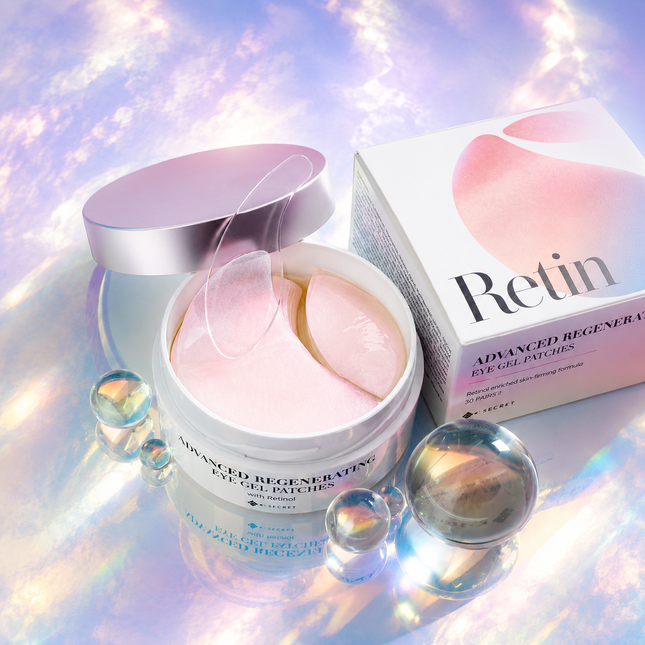 Mặt nạ mắt K-SECRET Instant Relief Eye Gel Patches (Caffeine/ Vitamin C/ Retinol) cấp ẩm, giảm thâm bọng mắt
