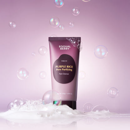 Sữa rửa mặt đất sét EQQUALBERRY Purple Rice Pore Purifying Pack Cleanser