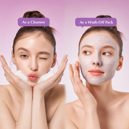 Sữa rửa mặt đất sét EQQUALBERRY Purple Rice Pore Purifying Pack Cleanser