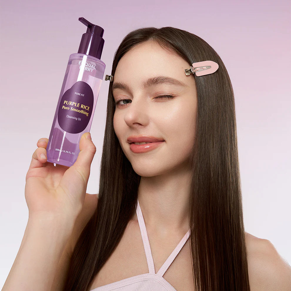 Dầu tẩy trang EQQUALBERRY Purple Rice Pore Smoothing Cleansing Oil