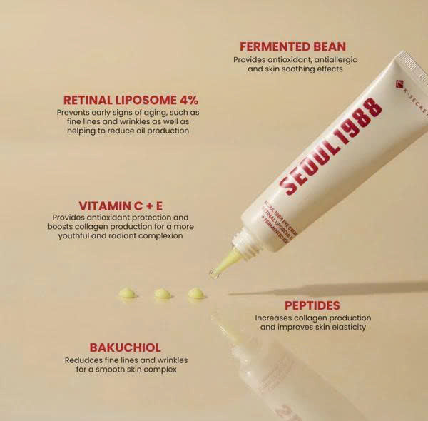 Kem mắt K-SECRET Seoul 1988 Eye Cream: Retinal Liposome 4% + Fermented Bean